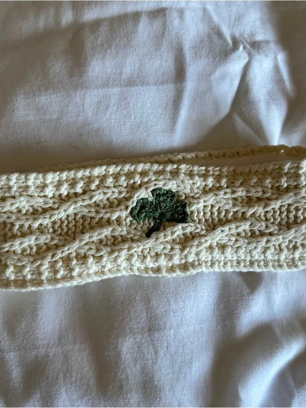 Cream Knit Ear Warmer Headband